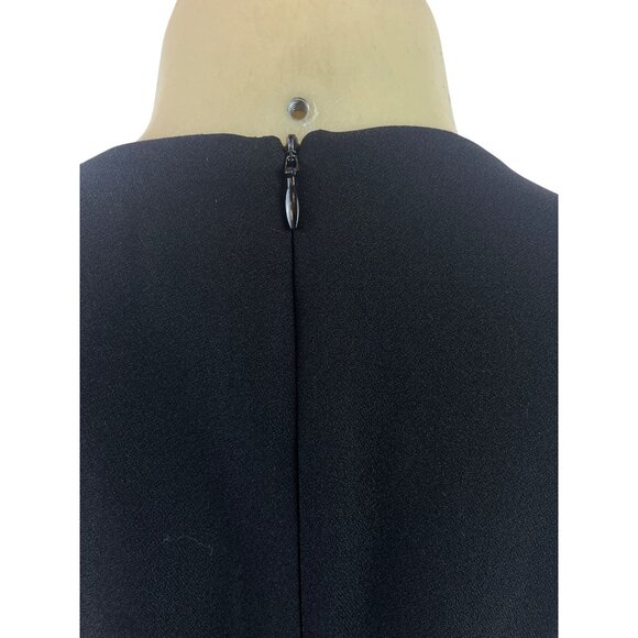 Icōne Black Sleeveless Midi Jumpsuit With Tie Waist & V-Neckline Size 8 - Picture 5 of 9